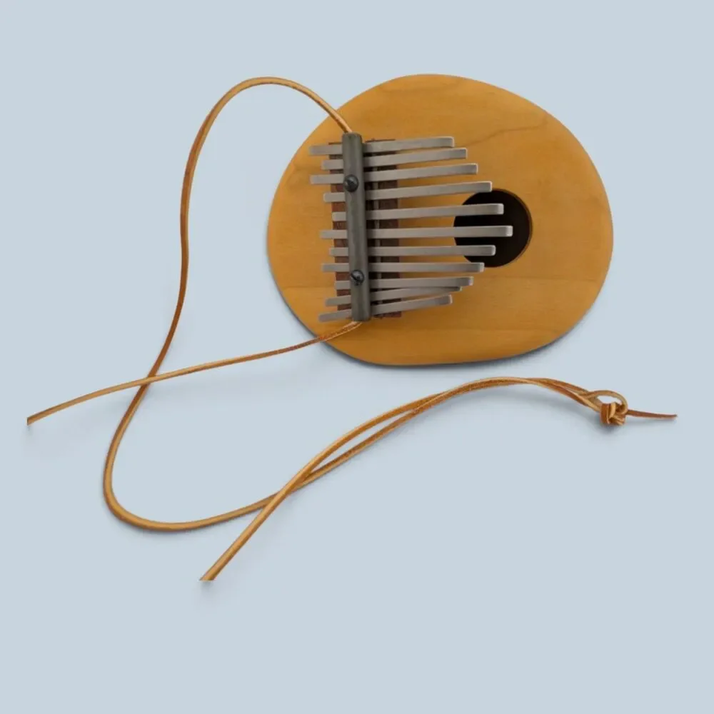 Vintage 11 Key Kalimba Thumb Piano Wood Gourd Style Resonator Folk Instrument